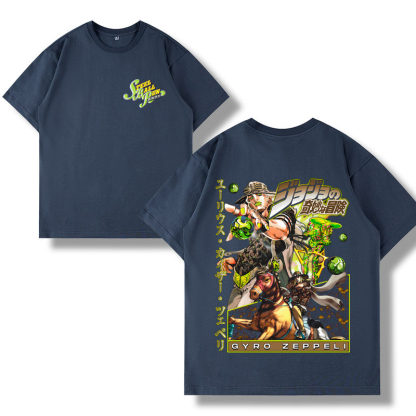 飆馬野郎jojo的奇妙冒險 2026親子情侶男女同款 印花短袖T恤