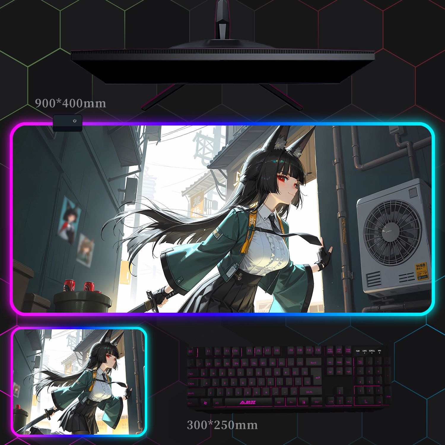 絕區零 主題桌墊 布質滑鼠墊