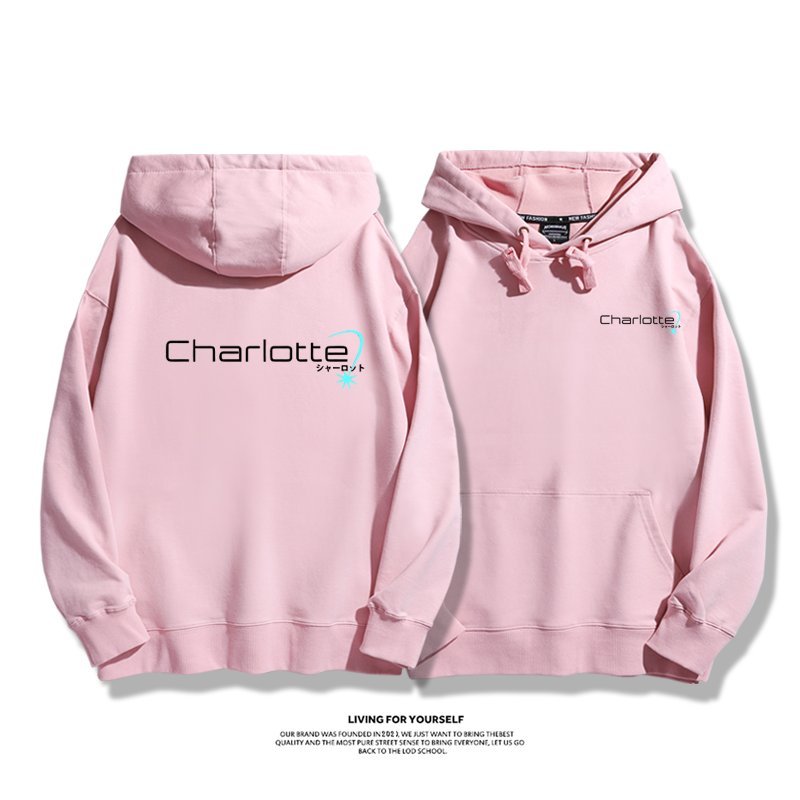 Charlotte友利奈緒 親子情侶男女連帽衛衣