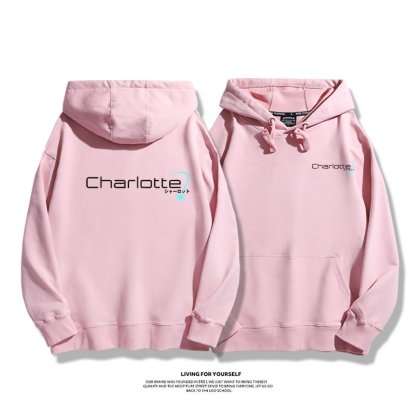 Charlotte友利奈緒 親子情侶男女連帽衛衣