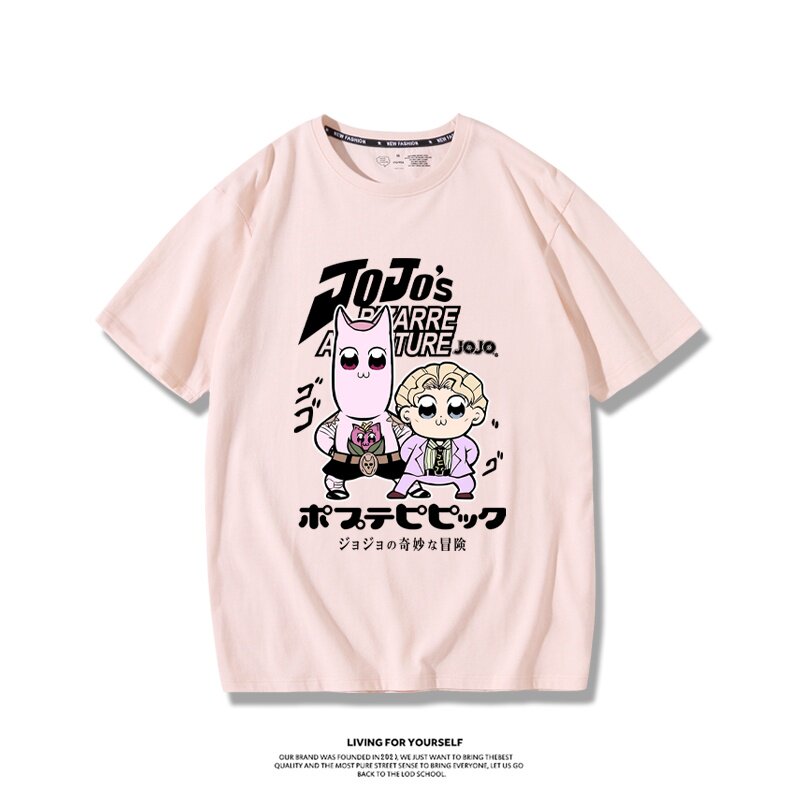 jojo的奇妙冒險吉良吉影聯動pop子和pipi美周邊 印花短袖T恤