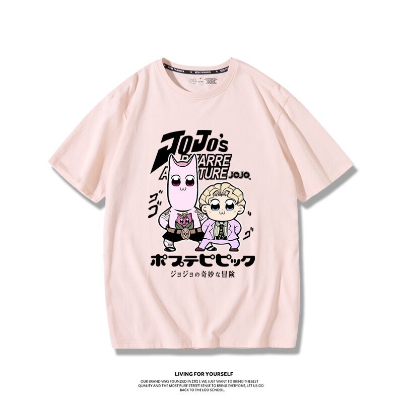 jojo的奇妙冒險吉良吉影聯動pop子和pipi美周邊 印花短袖T恤