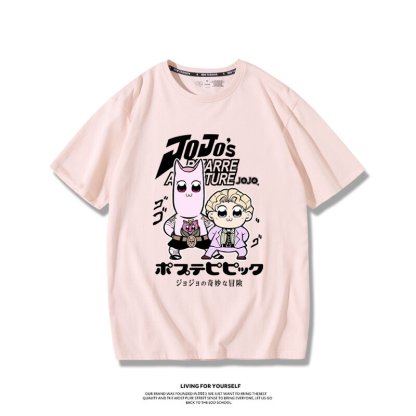 jojo的奇妙冒險吉良吉影聯動pop子和pipi美周邊 印花短袖T恤