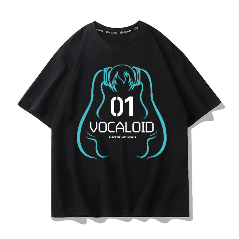 初音未來 2026親子情侶男女同款 印花短袖T恤