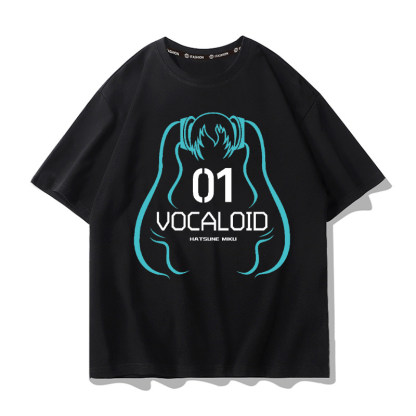 初音未來 2026親子情侶男女同款 印花短袖T恤