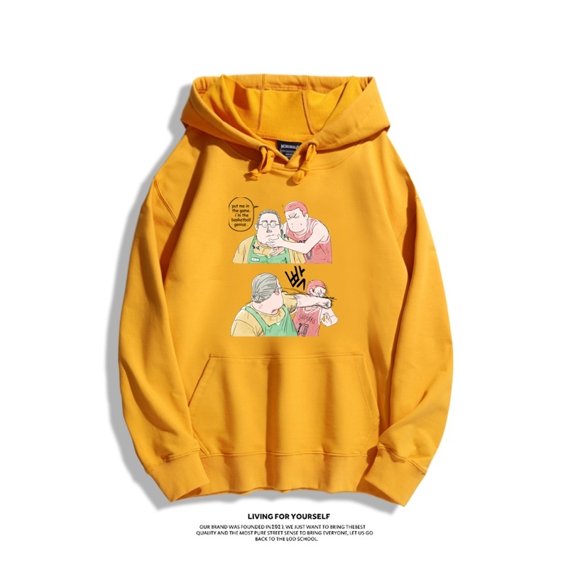 灌籃高手櫻木安西教練X坂本太郎新款 親子情侶男女連帽衛衣