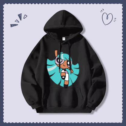 飛天小女警新款 親子情侶男女連帽衛衣