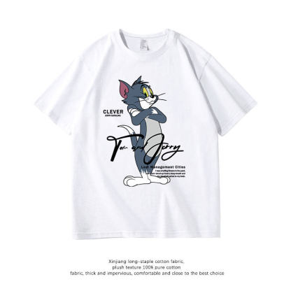 貓和老鼠 2026親子情侶男女同款 印花短袖T恤
