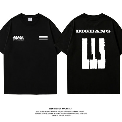 BIGBANG 鋼琴黑白鍵同款周邊短袖T恤