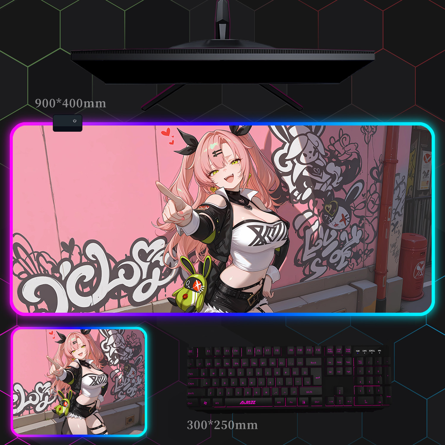 絕區零 主題桌墊 布質滑鼠墊