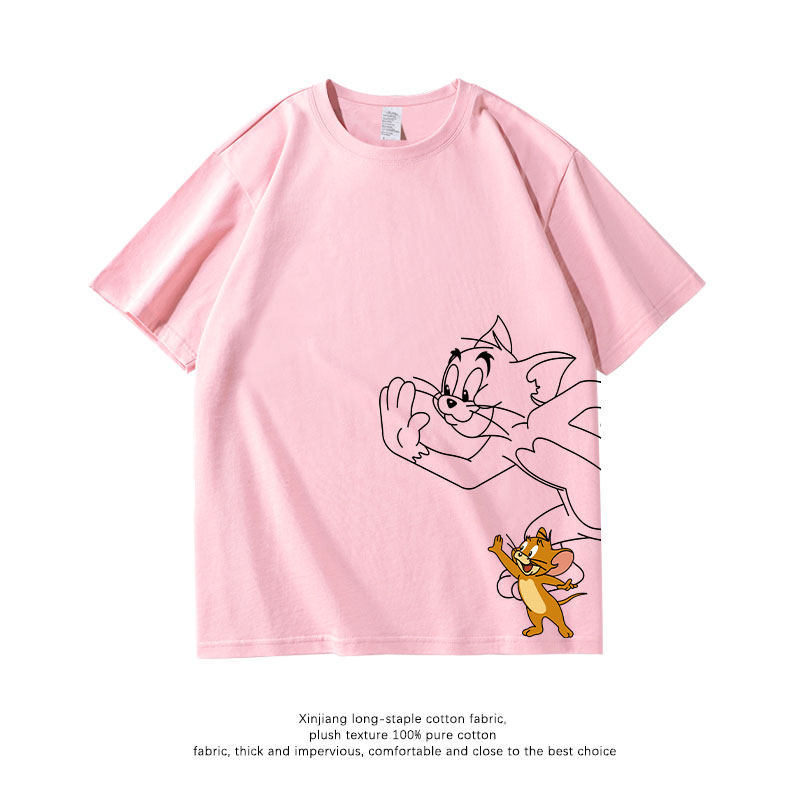 貓和老鼠 2026親子情侶男女同款 印花短袖T恤