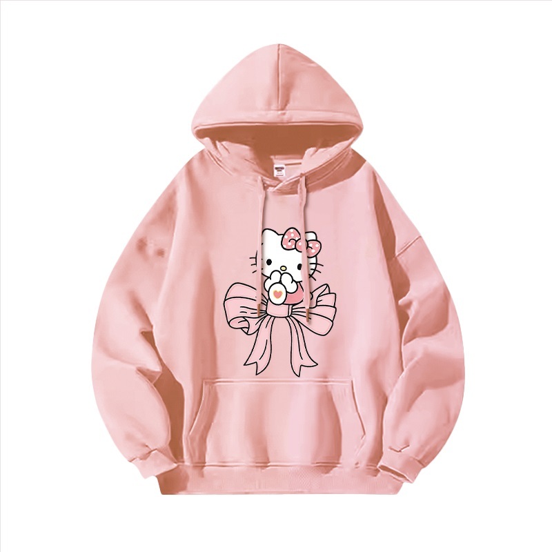 Hello Kitty凱蒂貓新款 親子情侶男女連帽衛衣