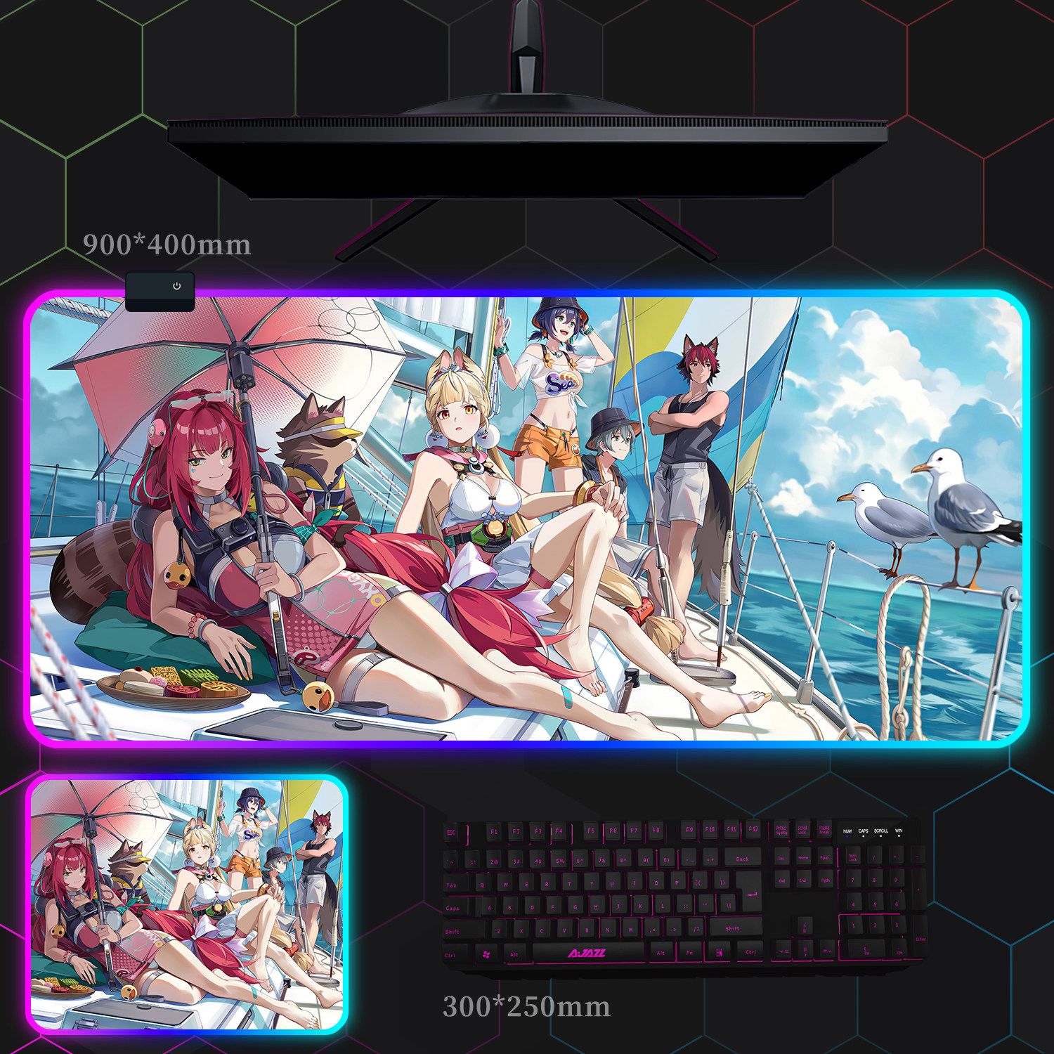 絕區零 主題桌墊 布質滑鼠墊