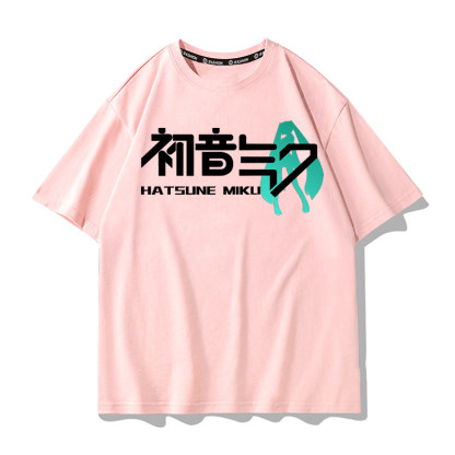 初音未來 2026親子情侶男女同款 印花短袖T恤