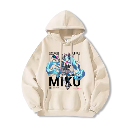 初音未來新款 親子情侶男女連帽衛衣
