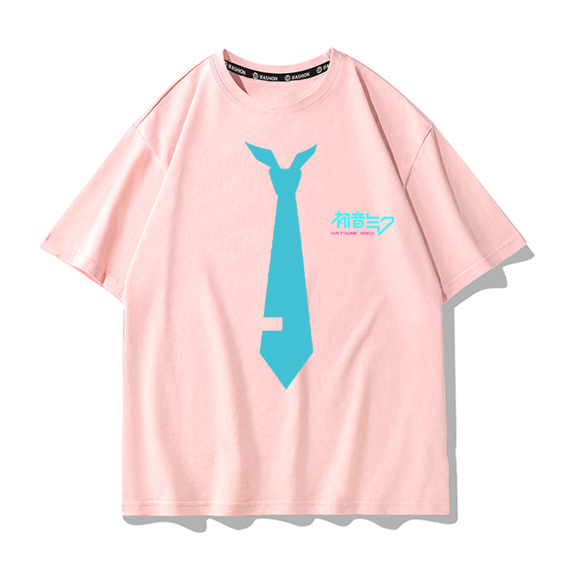 初音未來 2026親子情侶男女同款 印花短袖T恤