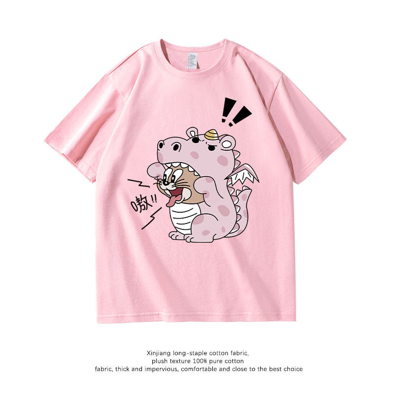 貓和老鼠 2026親子情侶男女同款 印花短袖T恤