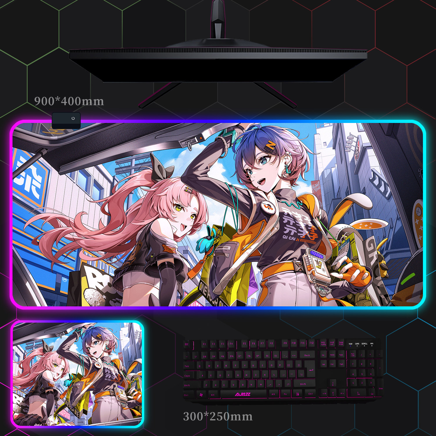 絕區零 主題桌墊 布質滑鼠墊