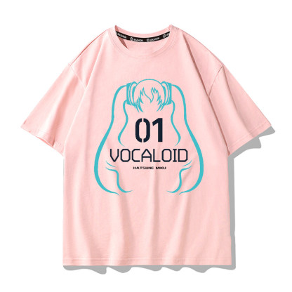 初音未來 2026親子情侶男女同款 印花短袖T恤