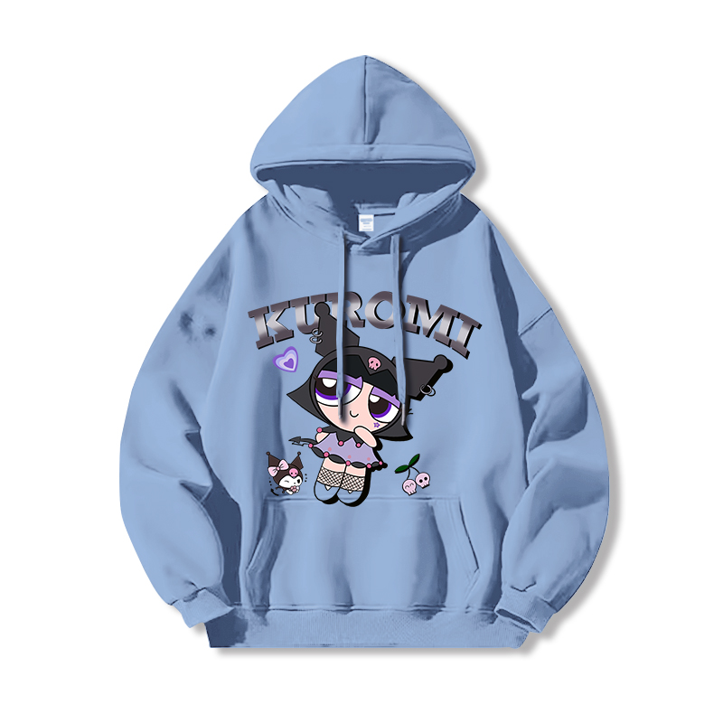 三麗鷗X飛天小女警新款 親子情侶男女連帽衛衣