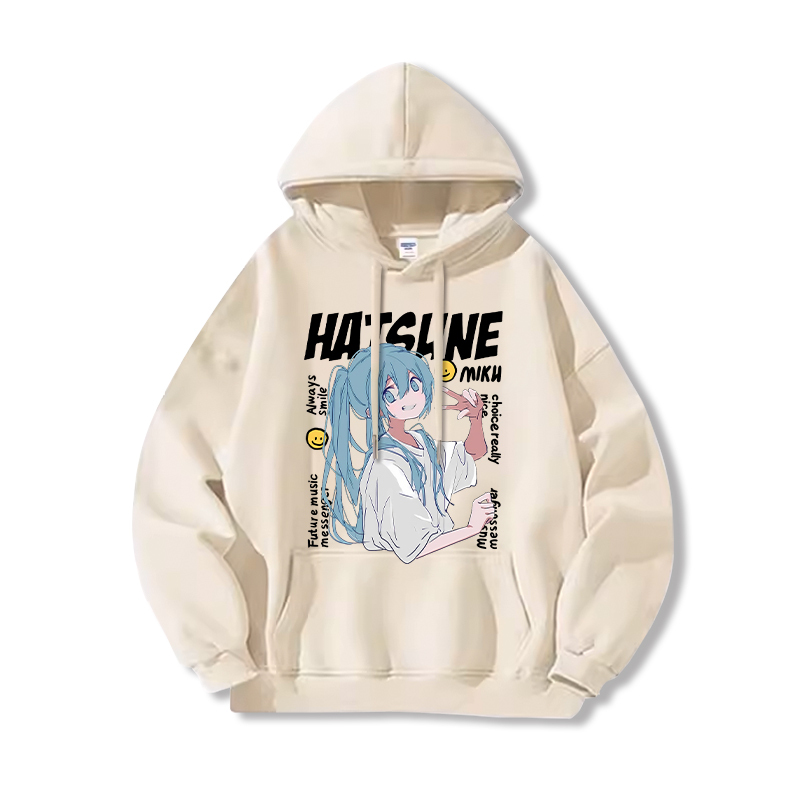 初音未來新款 親子情侶男女連帽衛衣