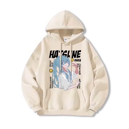 初音未來新款 親子情侶男女連帽衛衣