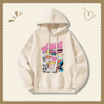 飛天小女警新款 親子情侶男女連帽衛衣