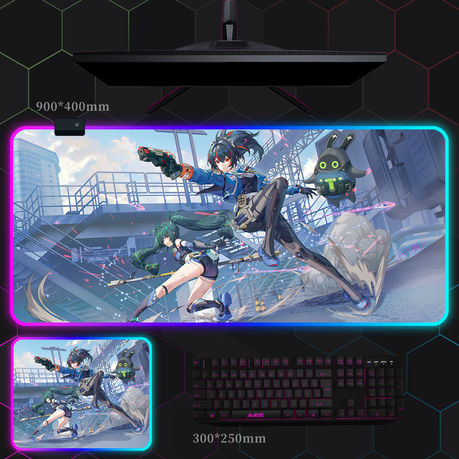 絕區零 主題桌墊 布質滑鼠墊