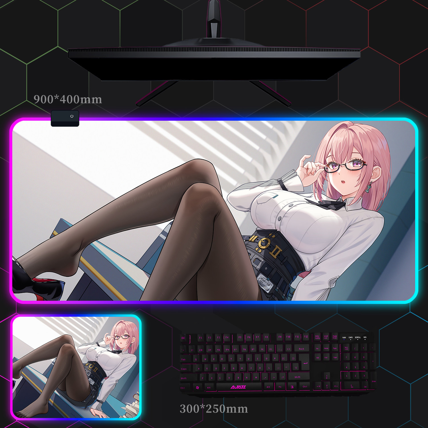 絕區零 主題桌墊 布質滑鼠墊