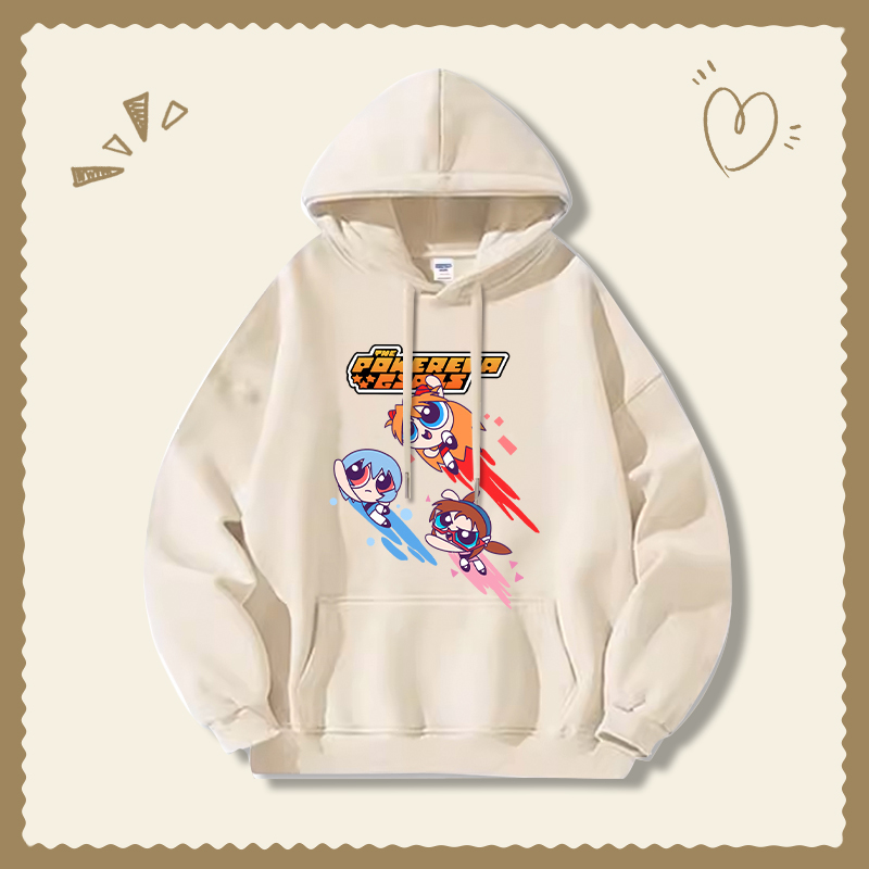 飛天小女警新款 親子情侶男女連帽衛衣