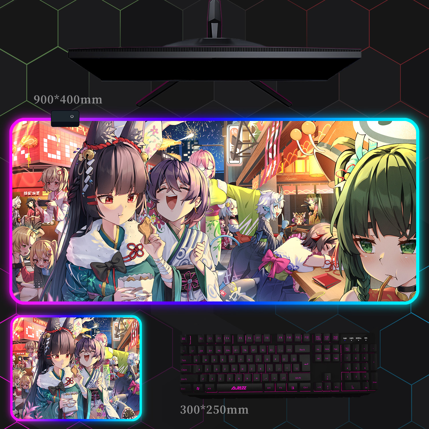 絕區零 主題桌墊 布質滑鼠墊