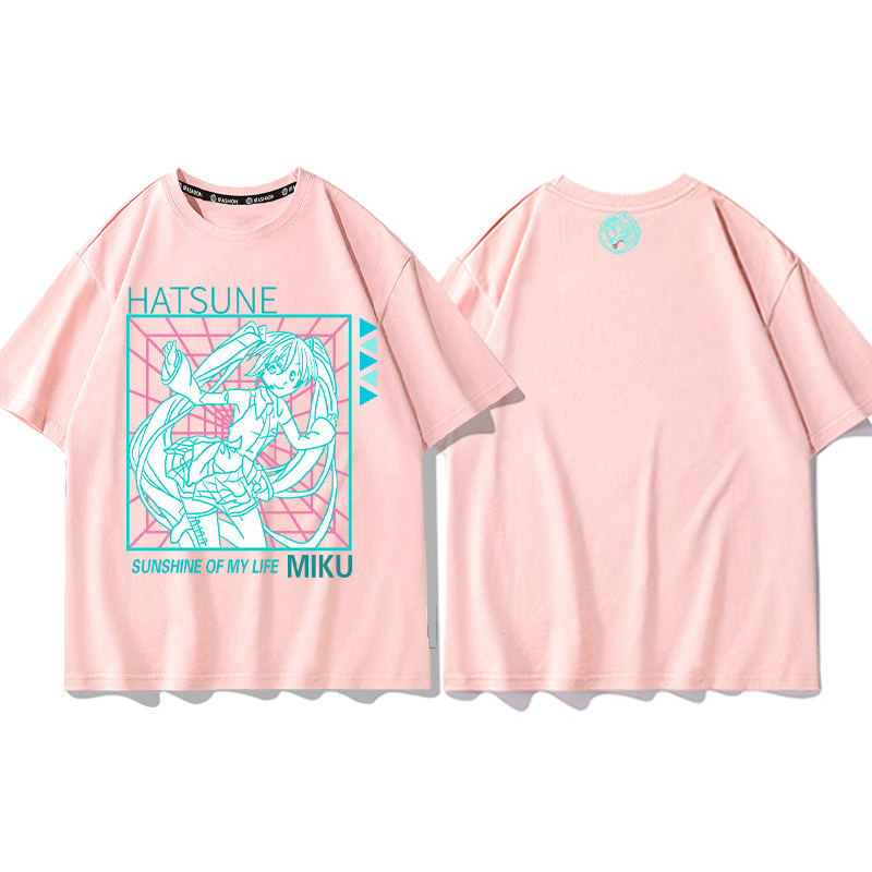 初音未來 2026親子情侶男女同款 印花短袖T恤