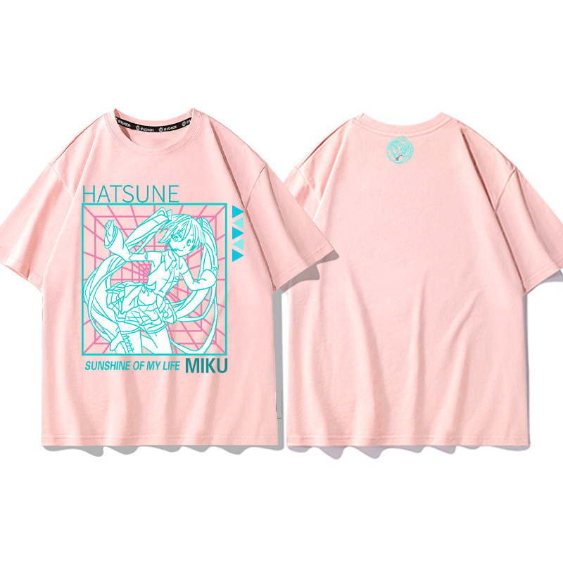 初音未來 2026親子情侶男女同款 印花短袖T恤