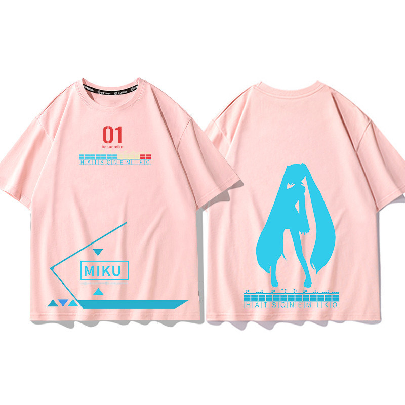 初音未來 2026親子情侶男女同款 印花短袖T恤