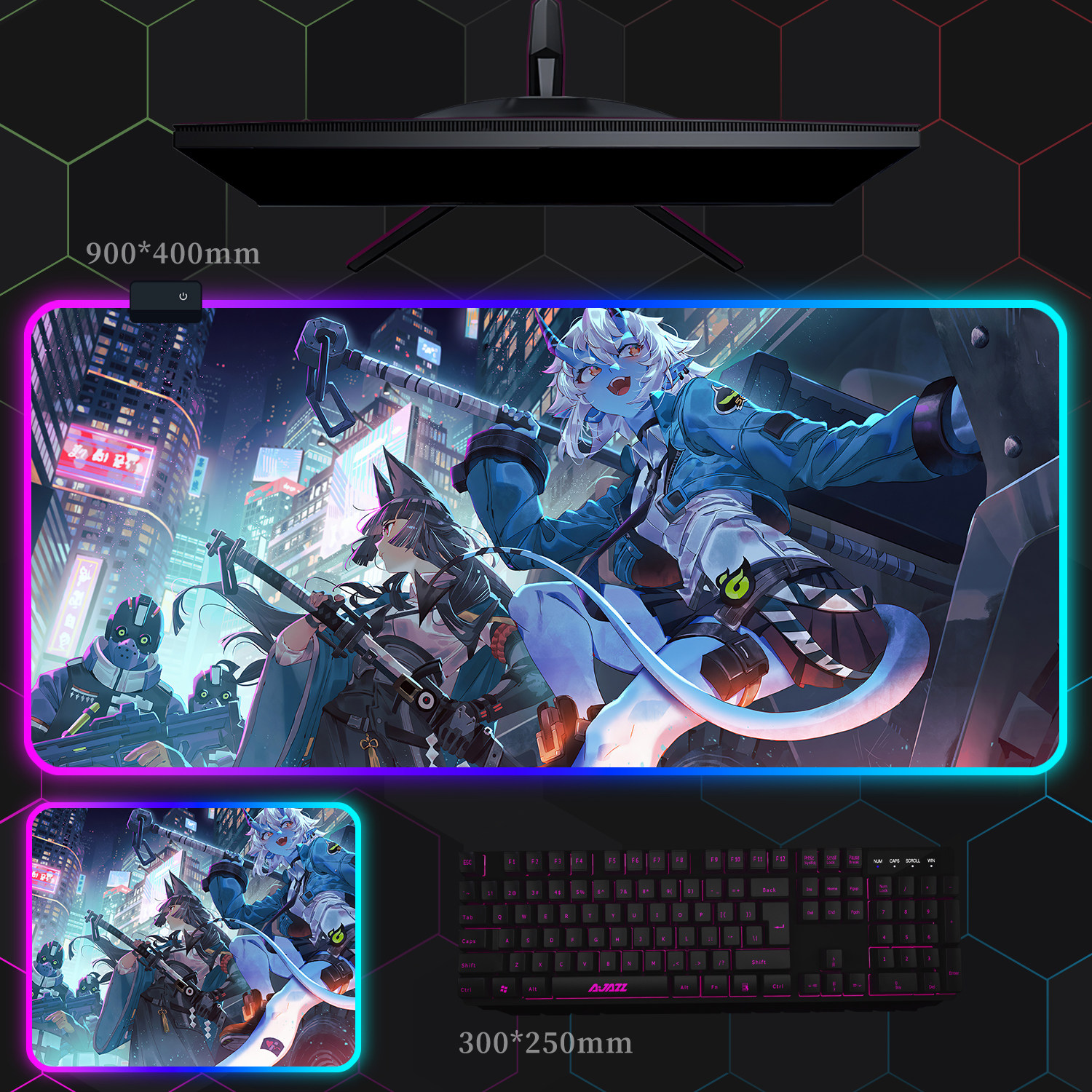 絕區零 主題桌墊 布質滑鼠墊