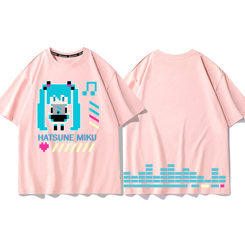 初音未來 2026親子情侶男女同款 印花短袖T恤