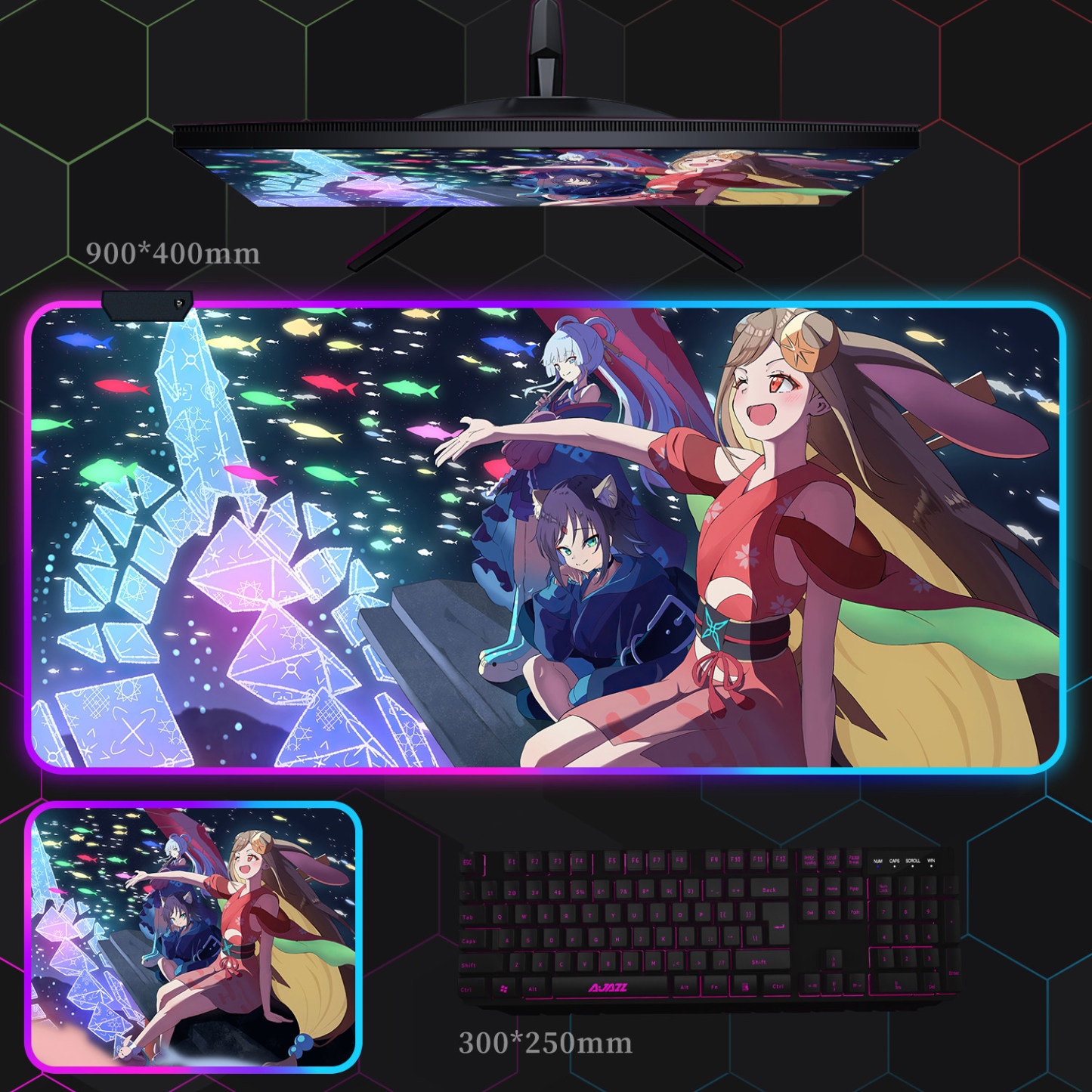 超時空輝耀姬 主題桌墊 布質滑鼠墊