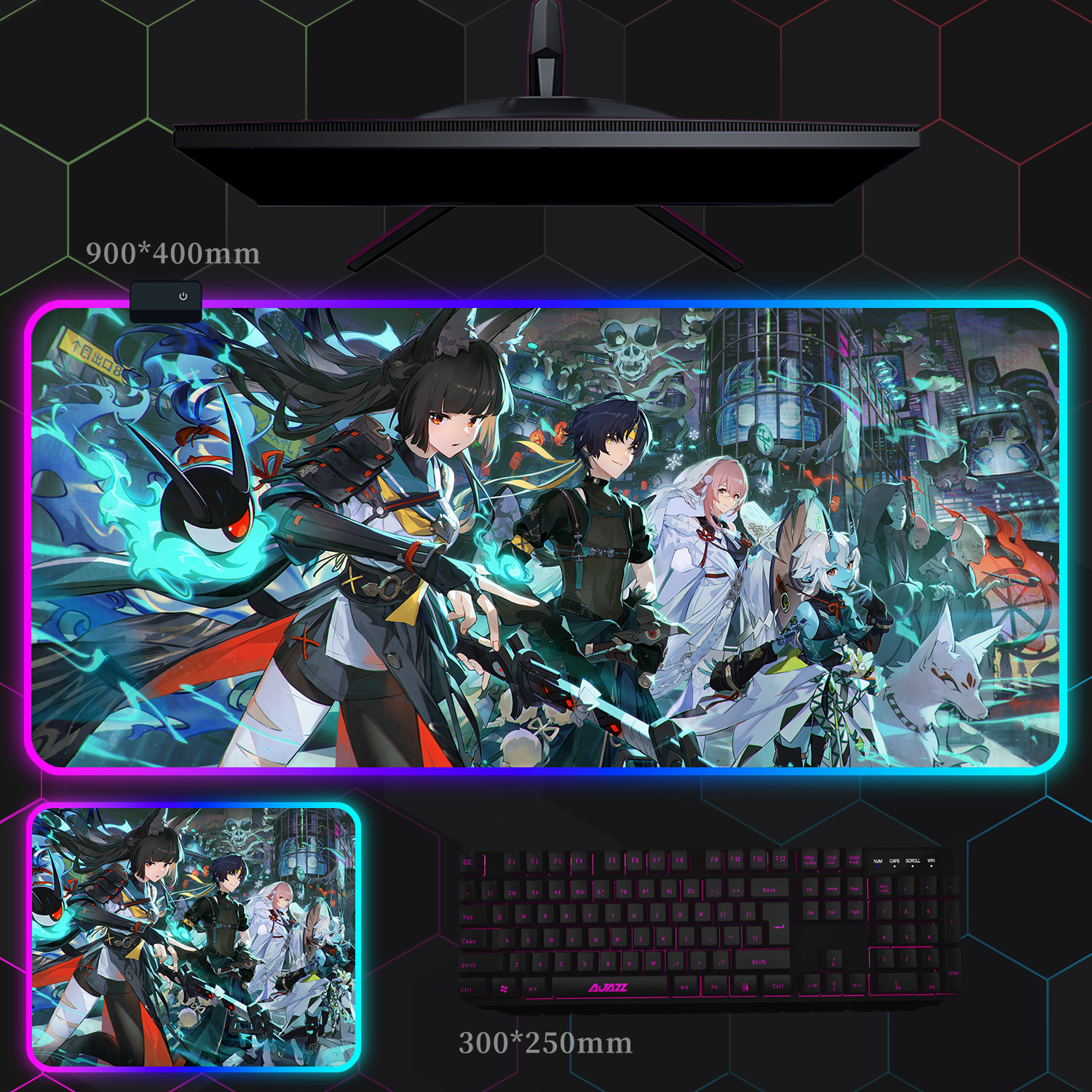 絕區零 主題桌墊 布質滑鼠墊