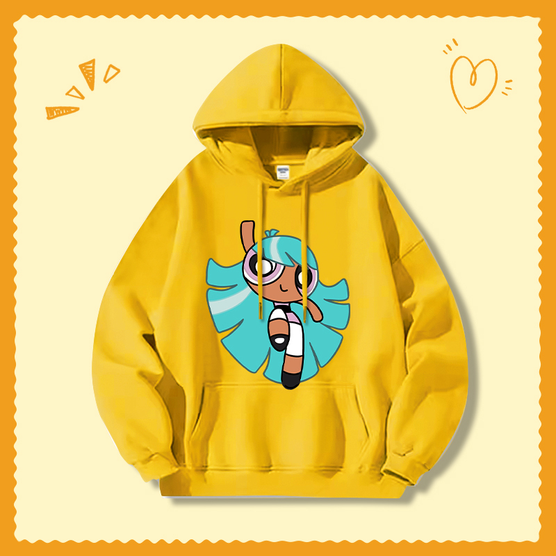 飛天小女警新款 親子情侶男女連帽衛衣