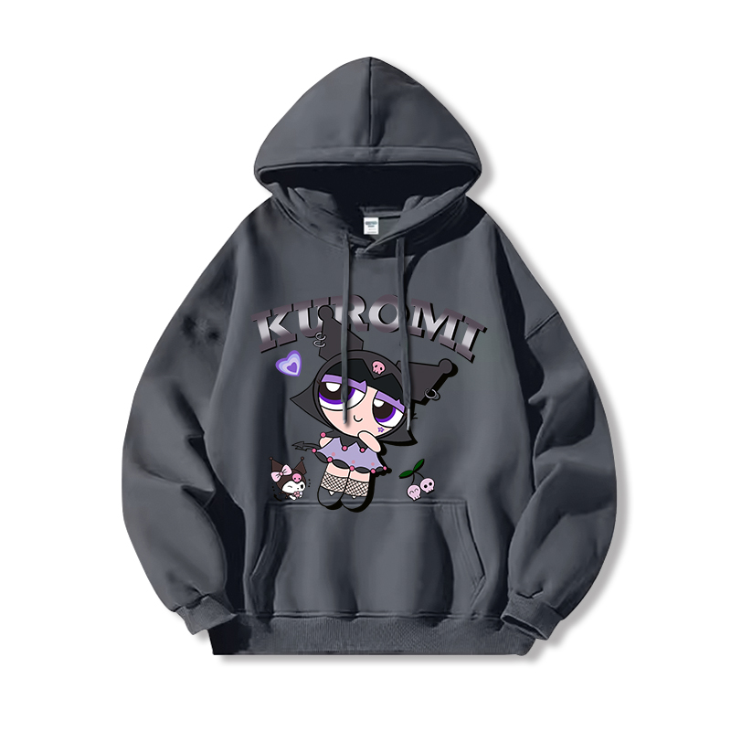 三麗鷗X飛天小女警新款 親子情侶男女連帽衛衣