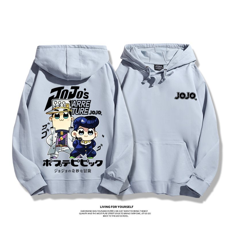 pop子與pipi美Xjojo奇妙冒險新款 親子情侶男女連帽衛衣