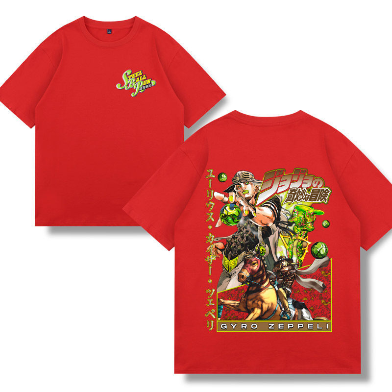 飆馬野郎jojo的奇妙冒險 2026親子情侶男女同款 印花短袖T恤