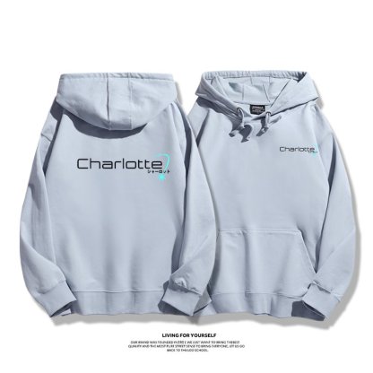 Charlotte友利奈緒 親子情侶男女連帽衛衣