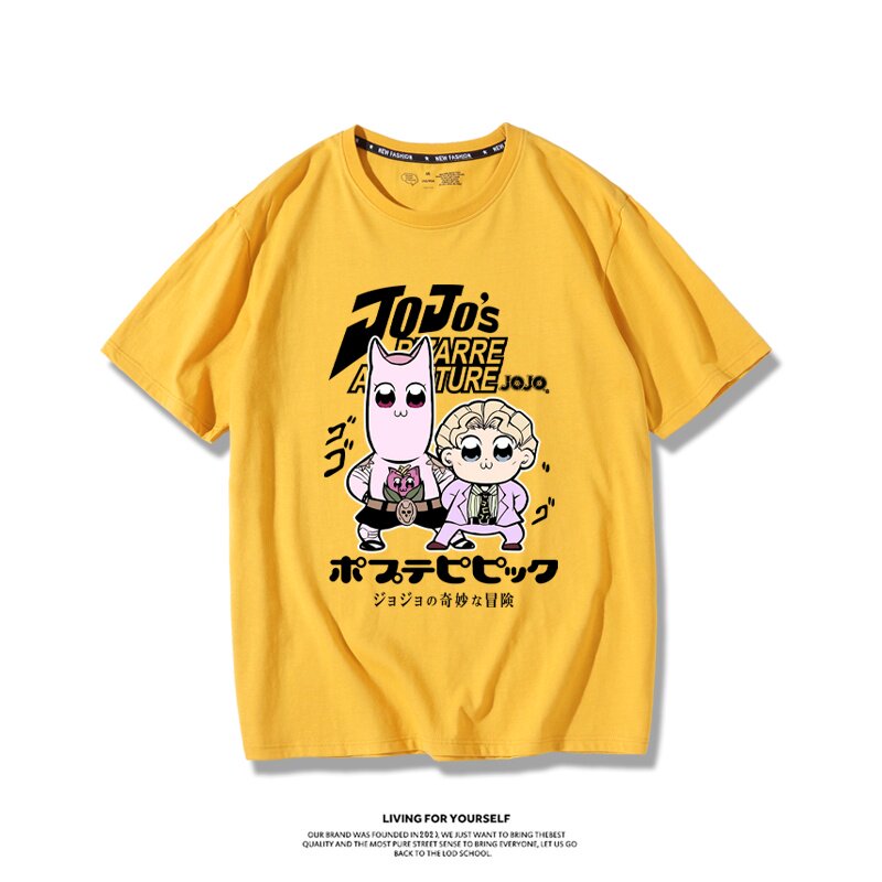 jojo的奇妙冒險吉良吉影聯動pop子和pipi美周邊 印花短袖T恤