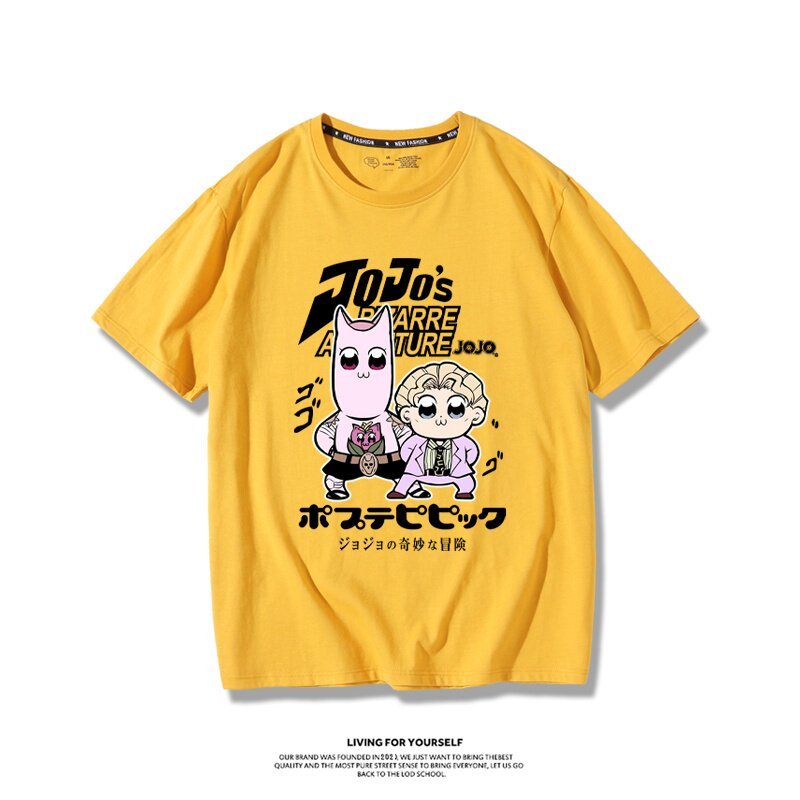 jojo的奇妙冒險吉良吉影聯動pop子和pipi美周邊 印花短袖T恤