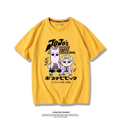 jojo的奇妙冒險吉良吉影聯動pop子和pipi美周邊 印花短袖T恤