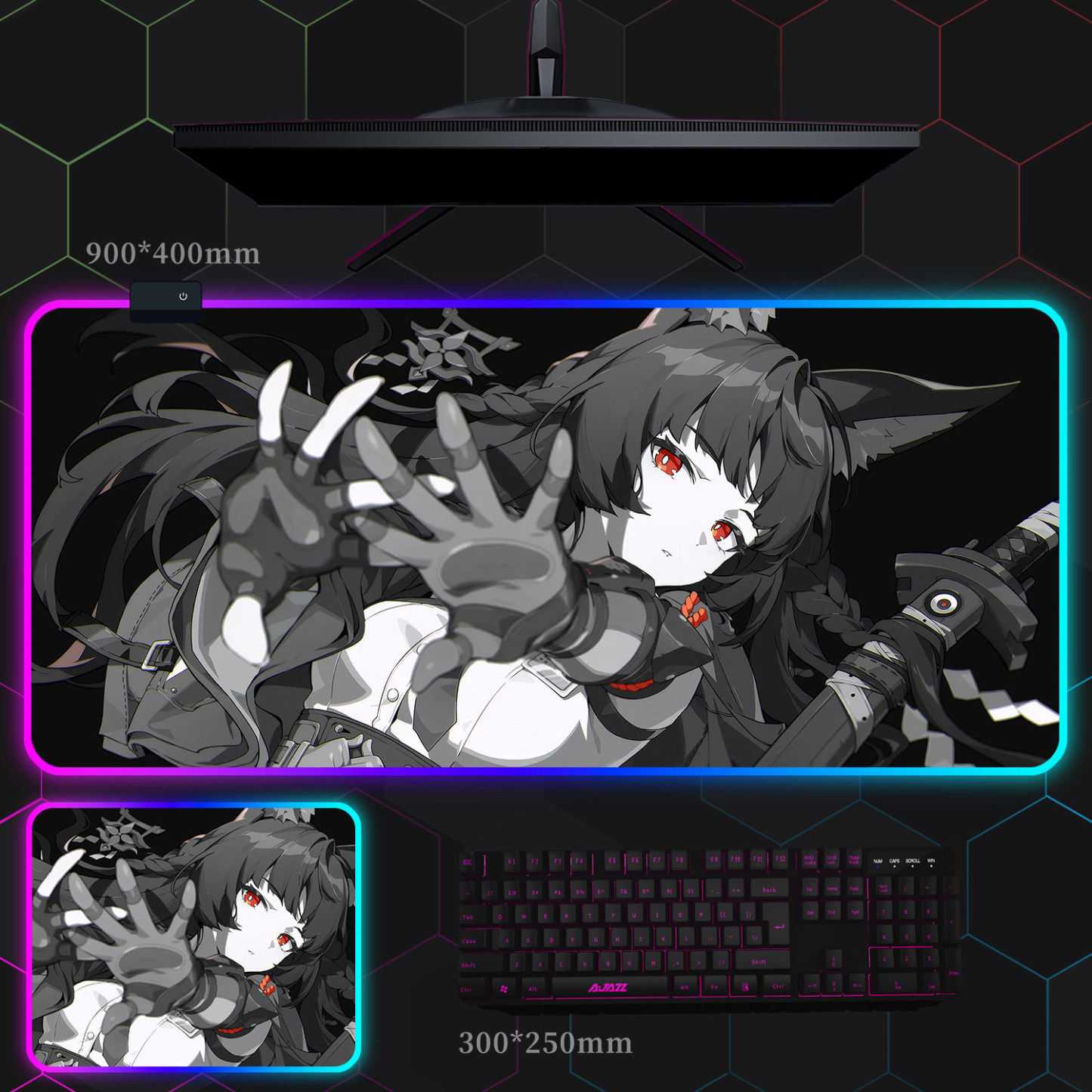 絕區零 主題桌墊 布質滑鼠墊