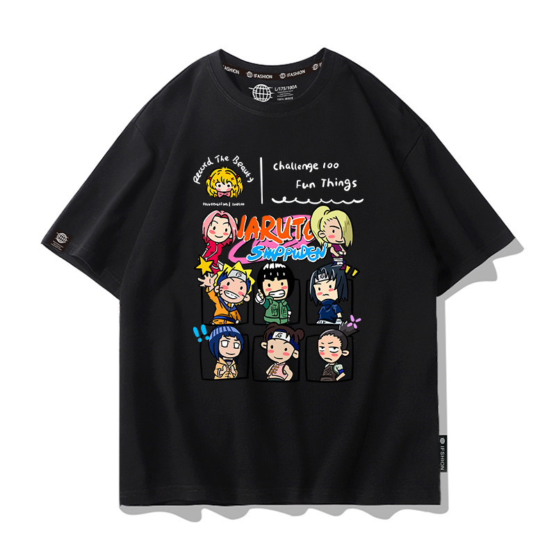 火影忍者 2026親子情侶男女同款 印花短袖T恤