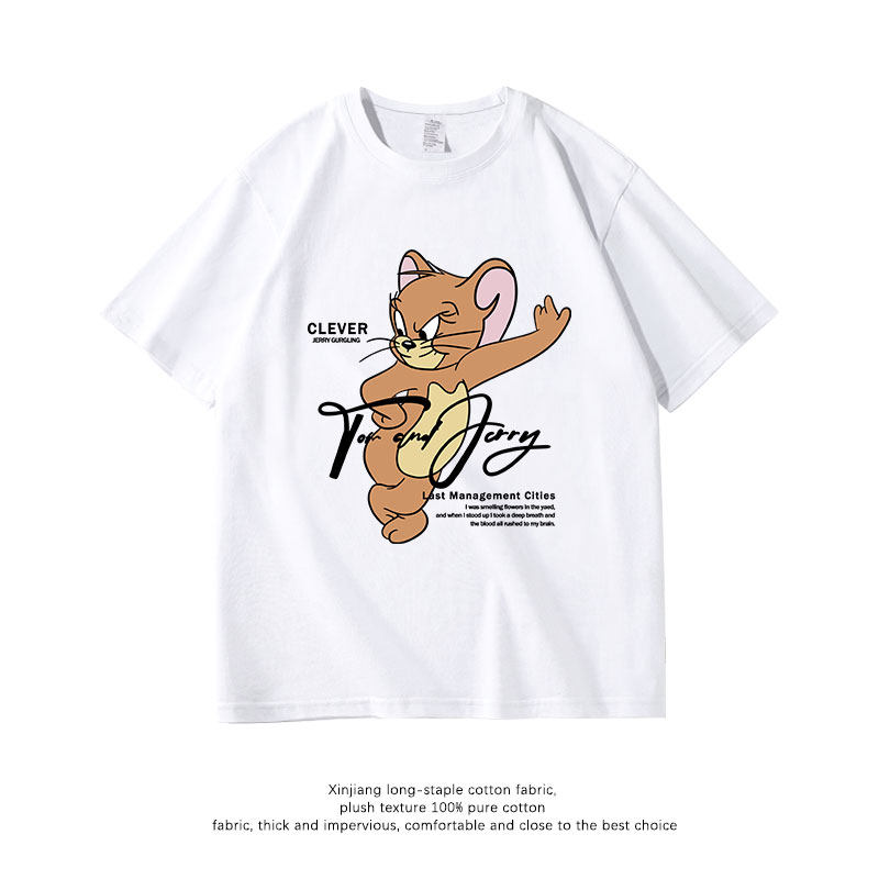 貓和老鼠 2026親子情侶男女同款 印花短袖T恤