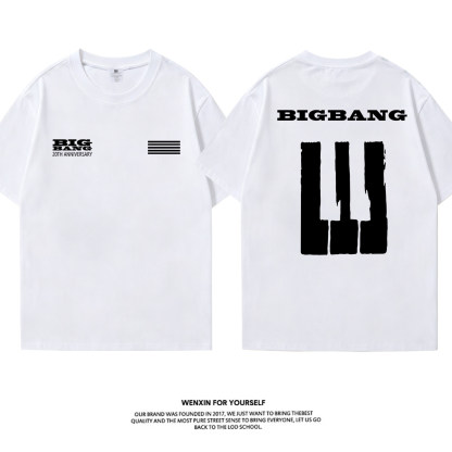 BIGBANG 鋼琴黑白鍵同款周邊短袖T恤